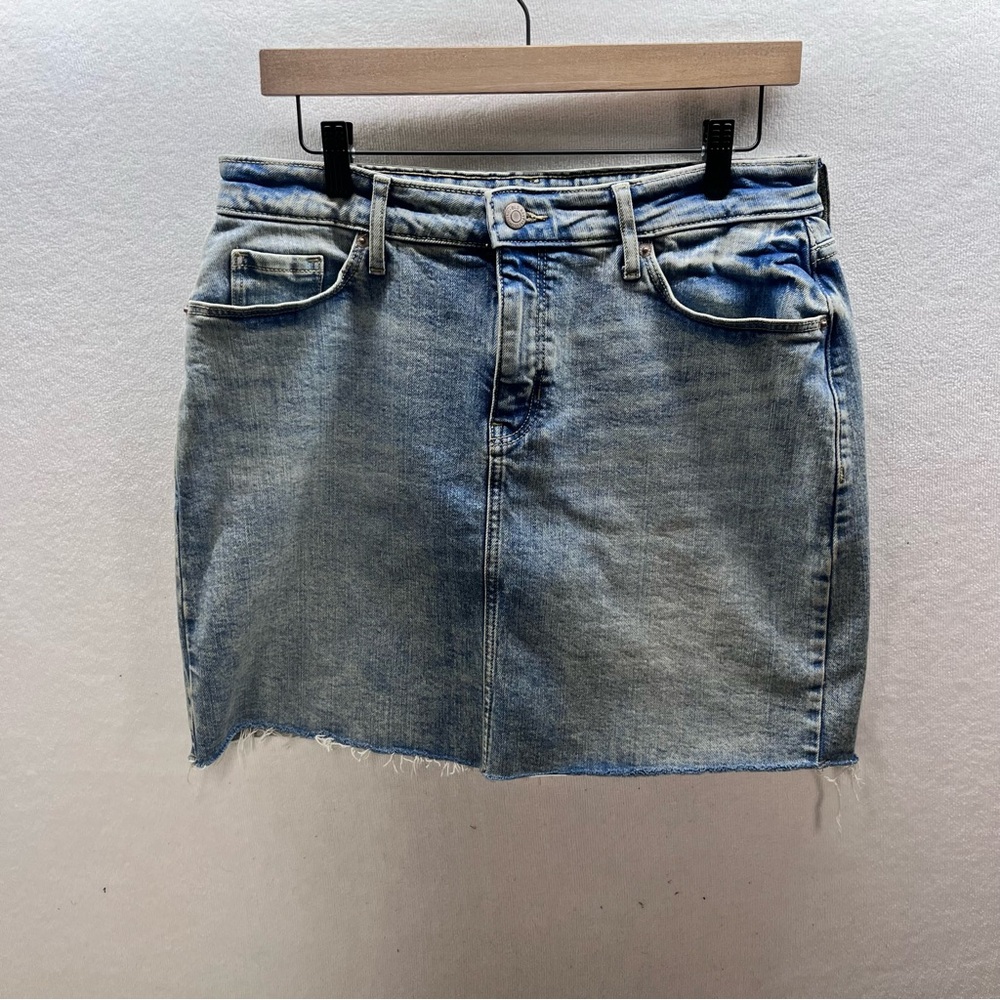 Old Navy Denim Skirt Womens 10‎ Blue Denim Stretch Cute Summer 2988